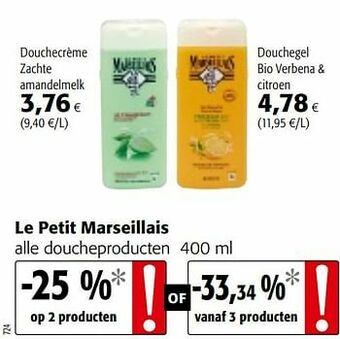Colruyt Le petit marseillais alle doucheproducten aanbieding