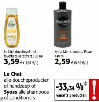 Colruyt Le chat douchegel met toverhazelaarextract aanbieding