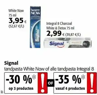 Colruyt Signal tandpasta white now of alle tandpasta integral 8 aanbieding