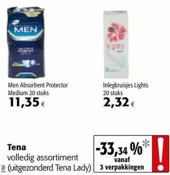 Colruyt Tena volledig assortiment aanbieding