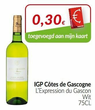Intermarché Igp côtes de gascogne l’expression du gascon wit aanbieding