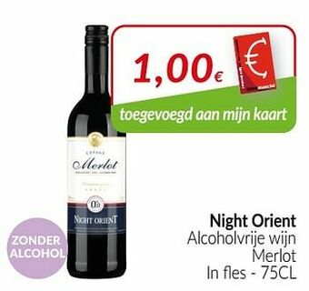 Intermarché Night orient alcoholvrije wijn merlot aanbieding