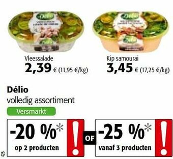 Colruyt Délio volledig assortiment aanbieding