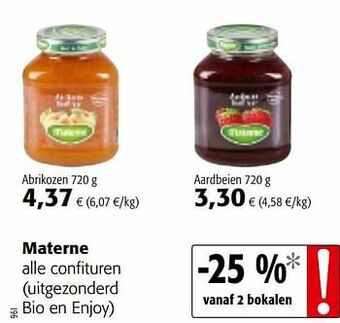 Colruyt Materne alle confituren aanbieding