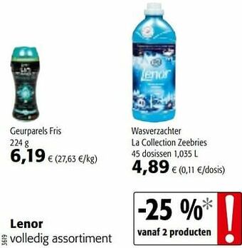 Colruyt Lenor volledig assortiment aanbieding