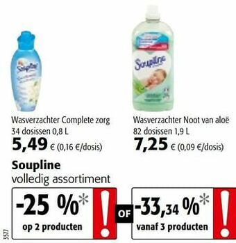 Colruyt Soupline volledig assortiment aanbieding
