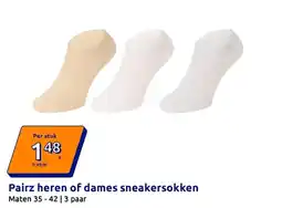 Action Pietz heren of dames sneakersokken aanbieding