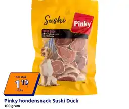 Action Pinky hondensnack sushi duck aanbieding