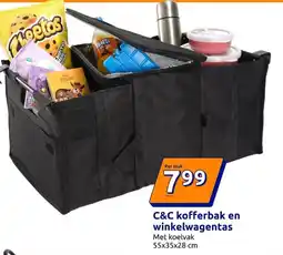 Action C&c kofferbak en winkelwagentas aanbieding