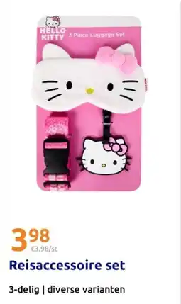 Action Hello kitty 3 piece luggage set aanbieding