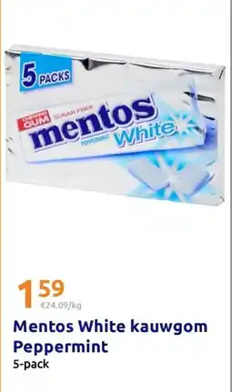 Action Mentos white kauwgom peppermint aanbieding
