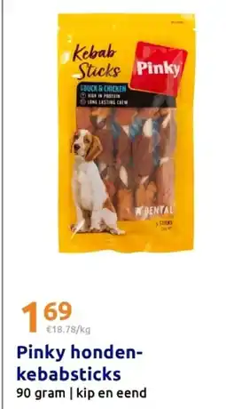 Action Pinky hondenkebabsticks aanbieding