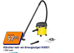 Action Kärcher nat en droogzuiger KWD1 aanbieding