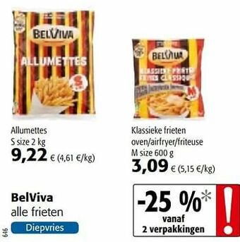 Colruyt Belviva alle frieten aanbieding