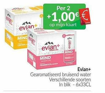 Intermarché Evian Gearomatiseerd Bruisend Water aanbieding
