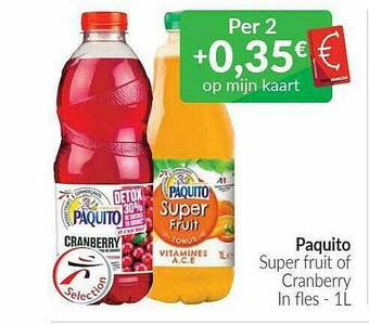 Intermarché Paquito Super Fruit Of Cranberry aanbieding