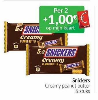 Intermarché Snickers Creamy Peanut Butter aanbieding