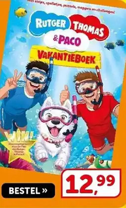 Boekenvoordeel Het Vakantieboek van Rutger, Thomas & Paco 2 aanbieding