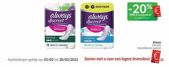 Intermarché Always Discreet aanbieding
