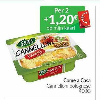 Intermarché Come A Casa Cannelloni Bolognese aanbieding