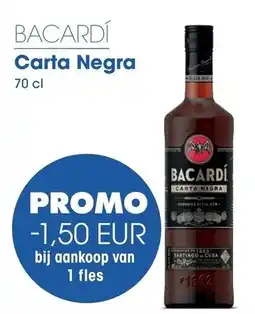 Prik en Tik Bacardí Carta Negra aanbieding