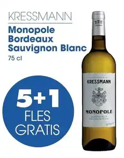 Prik en Tik Kressmann Monopole Bordeaux Sauvignon Blanc aanbieding