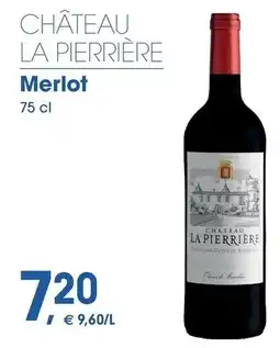 Prik en Tik Château La Pierrière Merlot aanbieding
