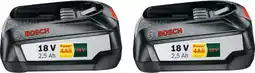 Coolblue Bosch 18V 2,5Ah Batterie Lot de 2 aanbieding