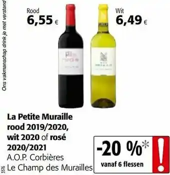 Colruyt La petite muraille rood 2019-2020 aanbieding
