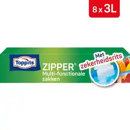 Albert Heijn Toppits Zipper multi-functionele zakken 3 liter aanbieding