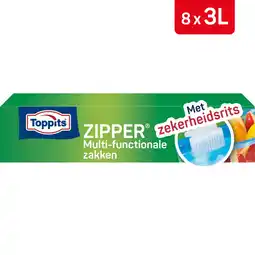 Albert Heijn Toppits Zipper multi-functionele zakken 3 liter aanbieding