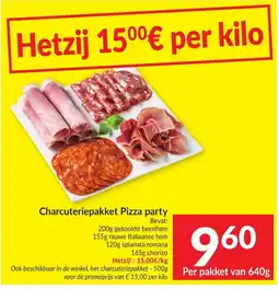 Intermarché Charcuteriepakket Pizza party aanbieding