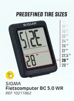 Brico SIGMA Fietscomputer BC 5.0 WR aanbieding