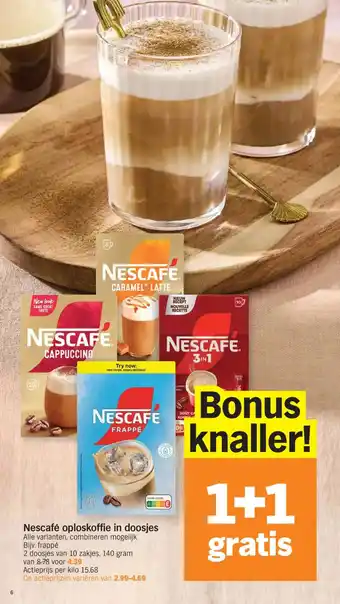 Nescafé oploskoffie in doosjes