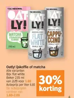 Albert Heijn Oatly! ijskoffie of matcha aanbieding
