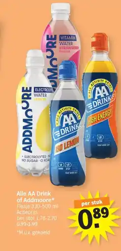 Albert Heijn Alle aa drink of addmoore aanbieding