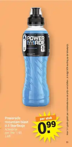 Albert Heijn Powerade mountain blast aanbieding