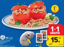 Carrefour Gekookte en gepelde grijze garnalen aanbieding