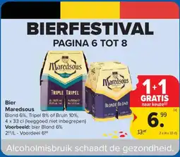 Carrefour Bier Maredsous aanbieding