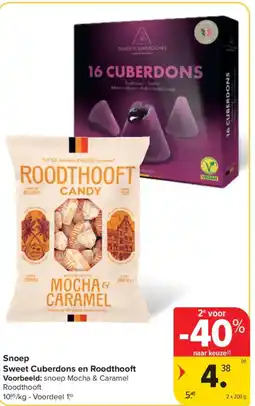 Carrefour Snoep Sweet Cuberdons en Roodthooft aanbieding