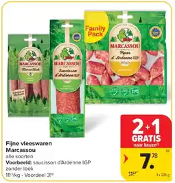 Carrefour Fijne vleeswaren Marcassou aanbieding