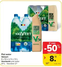 Carrefour Plat water Valvert aanbieding