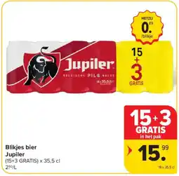 Carrefour Blikjes bier Jupiler aanbieding