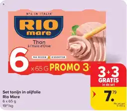 Carrefour Set tonijn in olijfolie Rio Mare aanbieding