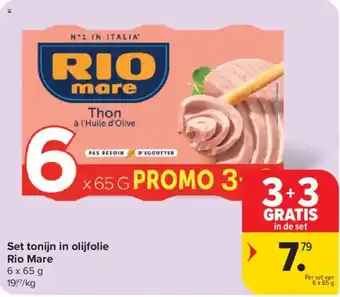 Carrefour Set tonijn in olijfolie Rio Mare aanbieding