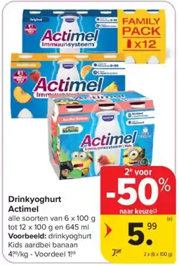 Carrefour Drinkyoghurt Actimel aanbieding