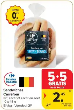 Carrefour Sandwiches Carrefour aanbieding