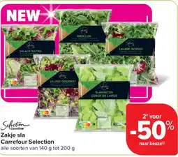 Carrefour Zakje sla Carrefour Selection aanbieding