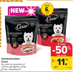 Carrefour Hondenbrokken Cesar aanbieding