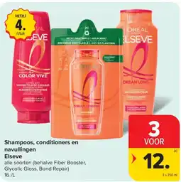 Carrefour Shampoos, conditioners en navullingen Elseve aanbieding